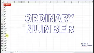 Cara Membuat Ordinal Number Otomatis di Excel