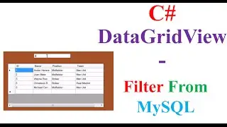 C# MySQL - Filter DataGridView Database Records Using TextBox