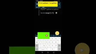 print * pattern in python using pydroid