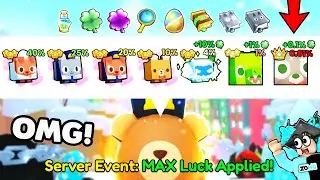 1000X LUCK! 🍀🥳 I got MAX LUCK & HATCHED THIS (INSANITY) in Pet Simulator 99!