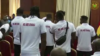 Qatar 2022: Meeting With The President: Black Stars Players Get Fans ooo