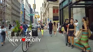 [Full Version] NEW YORK CITY - Manhattan Summer Walk, Soho, Broadway, Union Square & Flatiron Plaza