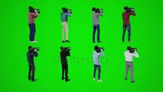 3D animation of videographers filming on the coasts of Europe Africa America from the angle of the