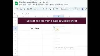 Extracting year from a date in Google sheet