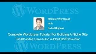 Affiliate Marketing WordPress Tutorial  -  03 |  Adding Custom Button in WP Editor