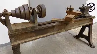 Huge 1890s Wood Lathe Restoration