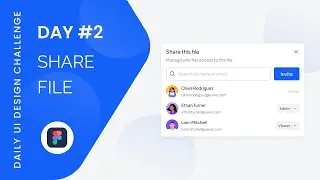 Day 2: Designing a Share file UI | 100 Days of UI Design Challenge | Daily UI 02 | Figma | UI UX