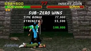 Mortal Kombat (Arcade) Sub-Zero Run-through (60FPS)