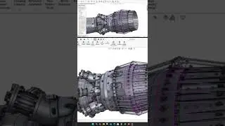 Jet engine model in solidworks