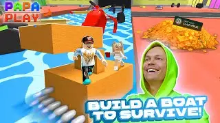 🔨 СТРОИМ ЛОДКУ в Build a Boat to Survive!