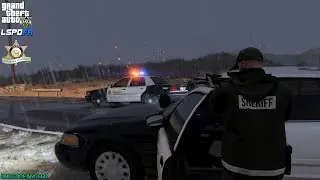 GTA V - LSPDFR 0.4.9🚔 - LSSD/LASD - Thunderstorm Patrol - Active Shooters | Stolen Ambulance - 4K