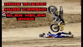 Mike Alessi HUGE CRASH Glen Helen World 2 Stroke Championship