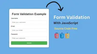 Form Validation with HTML, CSS & JavaScript | Complete Beginner’s Guide 