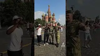 African Man Singing ‘Katyusha’ with Soldiers on Red Square