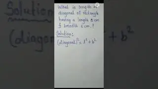 Length of the diagonal #short made by educaremaths