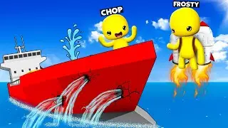 WOBBLY LIFE CHOP AND FROSTY SURVIVE THE SINKING SHIP