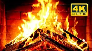 🔥 Cozy Fireplace 4K (12 HOURS). Fireplace with Crackling Fire Sounds. Fireplace Burning 4K