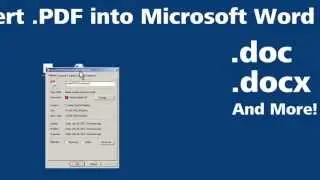 Convert PDF into Microsoft Word