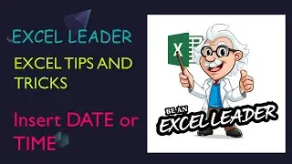 EXCEL TIPS & TRICKS #24 (INSERT DATE OR TIME) #  USEFUL TO INSERT STATIC Or DYNAMIC DATE / TIME