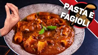 Паста Фаджоли Pasta e Fagioli. Итальянская паста с бобами.