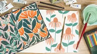 New Course: Floral Patterns in Gouache: Sketchbook Practice & Illustration (trailer)