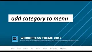 Wordpress : add category to menu