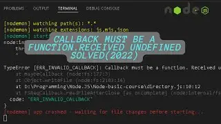 TypeError [ERROR_INVALID_CALLBACK]: callback must be a function || solved