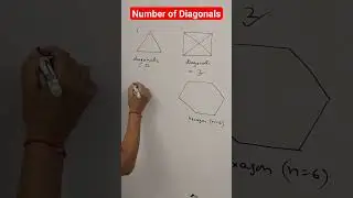 Number of diagonals of a polygon formula | Combination class 11 #shorts #short