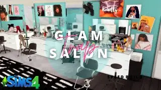 SIMS 4 GLAM TRAP SALON SPEED BUILD + DL ♡