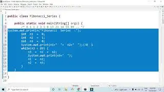 How to print Fibonacci Series in Java | Generate Fibonacci series