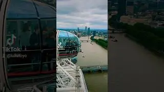 Breathtaking panorama seen from the top of London Eye ferris wheel