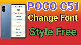 How To Change Font Style POCO C51 How To Download Font Style POCO C51 font style change  Font Style