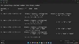 Development of recursive method for converting decimal number to binary number