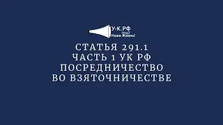 Статья 291.1 часть 1 - посредничество во взяточничестве, с видами наказания и примечанием.