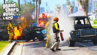 GTA 5 Police Mod | LSPDFR #261 - Mirror Park Car Fire