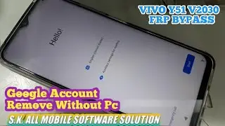 Vivo Y51 V2030 frp Bypass Google Account Remove Without PC 2021