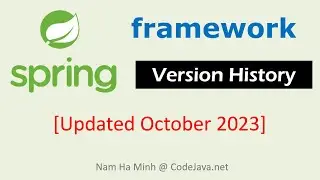 Spring Framework Version History - updated October 2023