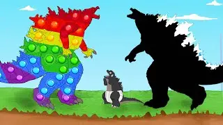 GODZILLA POP IT vs Godzilla : Godzilla Plays Pop It Challenge | Toni Godzilla Fan Animation