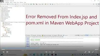 Remove Eclipse Maven Error  index.jsp and pom.xml  