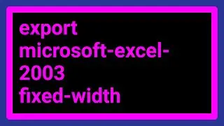 Export an Excel spreadsheet to fixed-width text file?