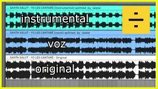 🔥 Como SACAR la VOZ e INSTRUMENTAL de cualquier cancion GRATIS / Separar voz de musica online