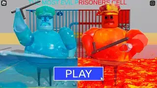 NEW UPDATE! WATER BARRY Vs LAVA BARRY in BARRY'S PRISON RUN! New Scary Obby #Roblox