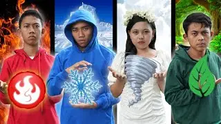 TANTANGAN PETAK UMPET 1 WARNA! ELEMEN API, ELEMEN ES, UDARA DAN BUMI ADU KEKUATAN!?😱 | Mikael TubeHD