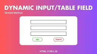 How to Add and Remove Input Field | JavaScript Simplest Method | frontendDUDE