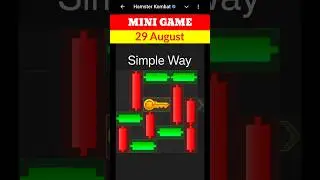 Hamster Kombat Mini Game Today 29 August Unlock Key | 29 August Mini Game Hamster Kombat | #minigame