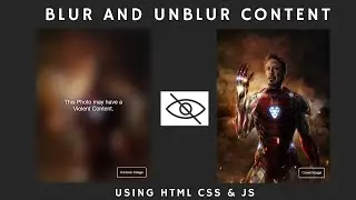 How To Design a Blur Effect On you Webpage Contents using HTML, CSS & JAVASCRIPT ????