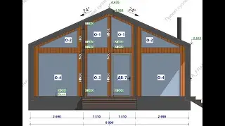 Барнхауз модульный домик в архикад. Продолжение работы над КД