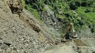 Landslide in between Rukum - Jajarkot Dolpa highway Karnali #nature #travel #nepal