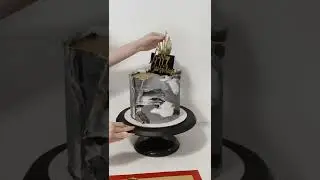 Мраморный торт с мастикой