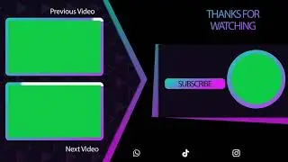 End Screen YouTube | Green Screen | YouTube Outros